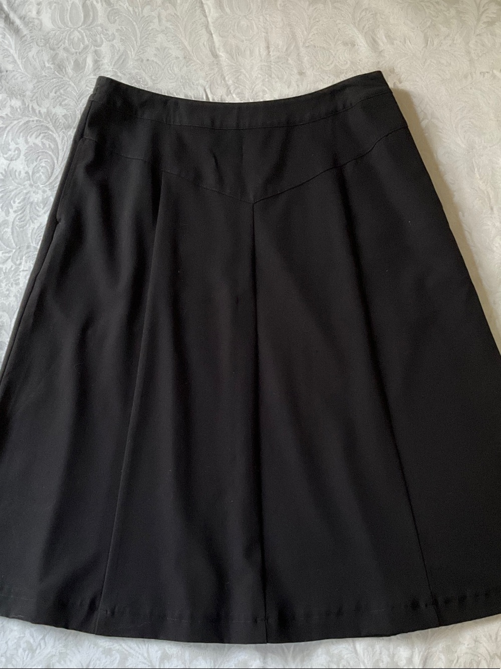 TravelSmith Black A-Line Flared Skirt